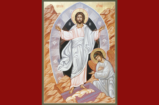 Metropolitan Nicholas selects the icon to adorn the Resurrection Cathedral